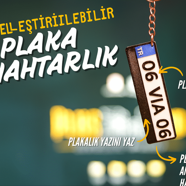 Kişiselleştirilebilir Plaka Anahtarlık
